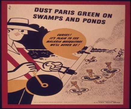 English-language advertisement for Paris Green