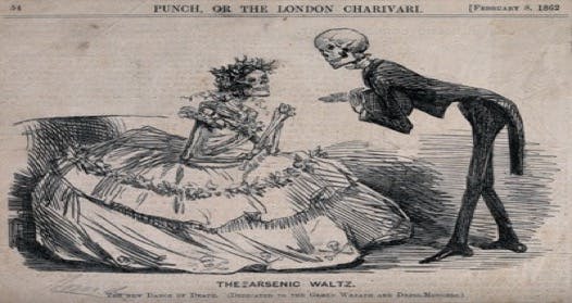 1862 sketch of the so-called Arsenic Waltz